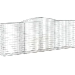 Kaareva kivikori 200x50x40/60 cm galvanoitu rauta