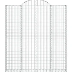 Kaareva kivikori 200x50x40/60 cm galvanoitu rauta