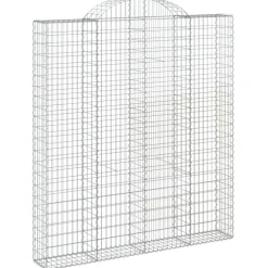 Kaareva kivikori 200x50x40/60 cm galvanoitu rauta