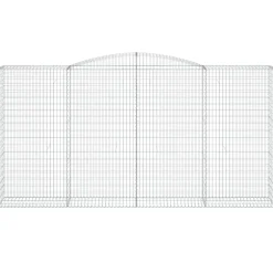Kaareva kivikori 200x50x40/60 cm galvanoitu rauta