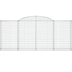Kaareva kivikori 200x50x40/60 cm galvanoitu rauta