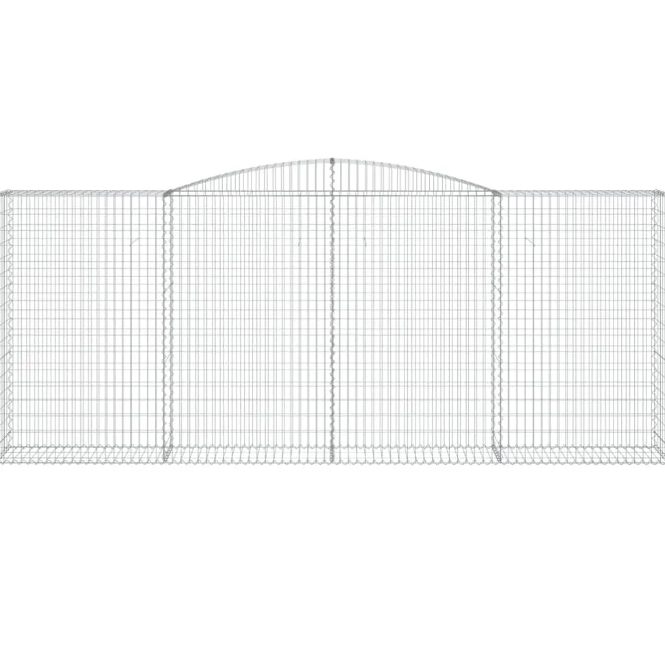 Kaareva kivikori 200x50x40/60 cm galvanoitu rauta