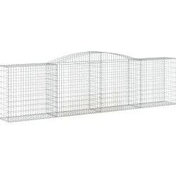 Kaareva kivikori 200x50x40/60 cm galvanoitu rauta