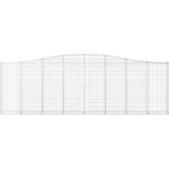 Kaareva kivikori 200x50x40/60 cm galvanoitua rautaa