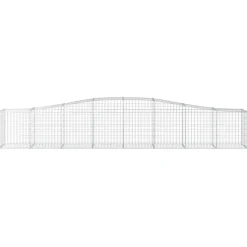 Kaareva kivikori 200x50x40/60 cm galvanoitua rautaa