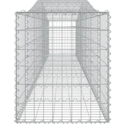 Kaareva kivikori 200x50x40/60 cm galvanoitua rautaa