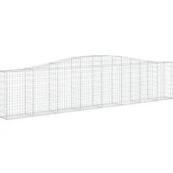 Kaareva kivikori 200x50x40/60 cm galvanoitua rautaa