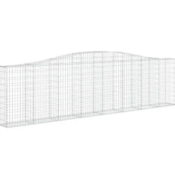 Kaareva kivikori 200x50x40/60 cm galvanoitua rautaa