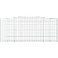 Kaareva kivikori 200x50x40/60 cm galvanoitua rautaa
