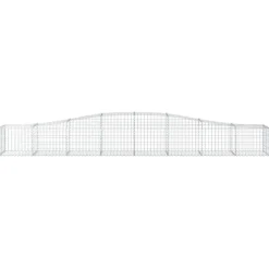 Kaareva kivikori 200x50x40/60 cm galvanoitua rautaa