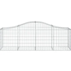 Kaareva kivikori 200x50x40/60 cm galvanoitua rautaa