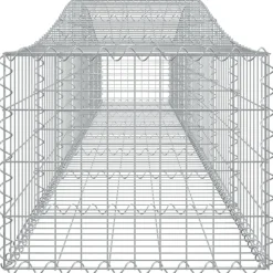 Kaareva kivikori 200x50x40/60 cm galvanoitua rautaa