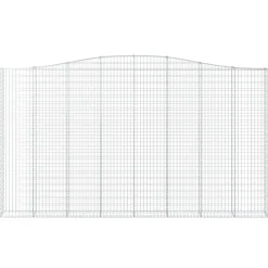 Kaareva kivikori 200x50x40/60 cm galvanoitua rautaa