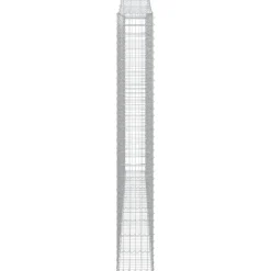 Kaareva kivikori 200x50x40/60 cm galvanoitua rautaa