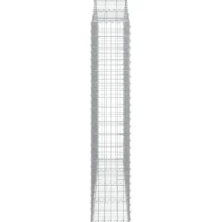 Kaareva kivikori 200x50x40/60 cm galvanoitua rautaa