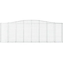 Kaareva kivikori 200x50x40/60 cm galvanoitua rautaa