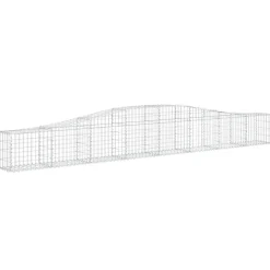 Kaareva kivikori 200x50x40/60 cm galvanoitua rautaa
