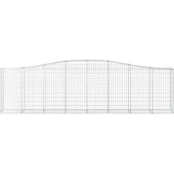 Kaareva kivikori 200x50x40/60 cm galvanoitua rautaa