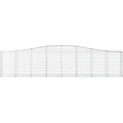 Kaareva kivikori 200x50x40/60 cm galvanoitua rautaa