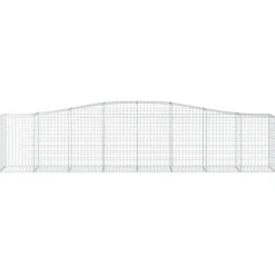 Kaareva kivikori 200x50x40/60 cm galvanoitua rautaa