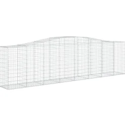 Kaareva kivikori 200x50x40/60 cm galvanoitua rautaa