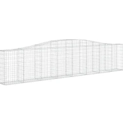 Kaareva kivikori 200x50x40/60 cm galvanoitua rautaa
