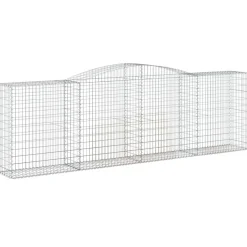 Kaarevat kivikorit 2 kpl 200x30x40/60 cm galvanoitu rauta (46047)