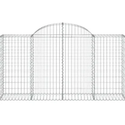 Kaarevat kivikorit 2 kpl 200x30x40/60 cm galvanoitu rauta (46047)