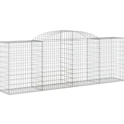 Kaarevat kivikorit 2 kpl 200x30x40/60 cm galvanoitu rauta (46047)