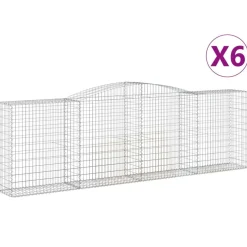 Kaarevat kivikorit 2 kpl 200x30x40/60 cm galvanoitu rauta (46047)