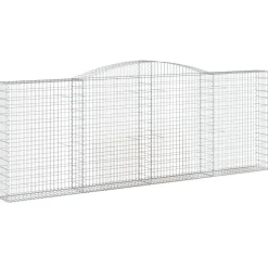 Kaarevat kivikorit 2 kpl 200x30x40/60 cm galvanoitu rauta (46047)