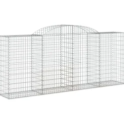Kaarevat kivikorit 2 kpl 200x30x40/60 cm galvanoitu rauta (46047)