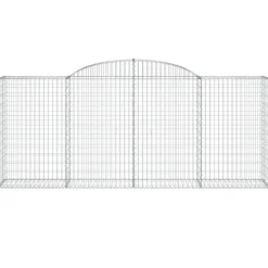 Kaarevat kivikorit 2 kpl 200x30x40/60 cm galvanoitu rauta (46047)