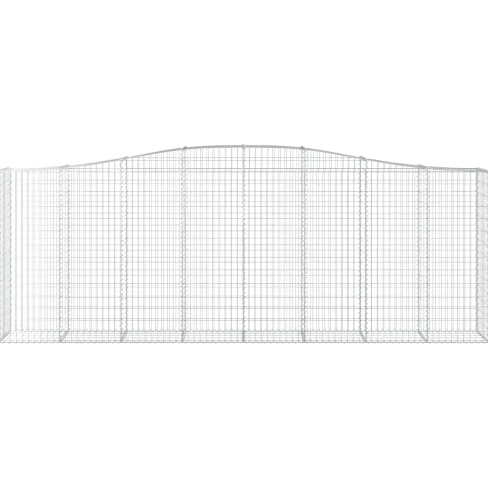 Kaarevat kivikorit 2 kpl 400x50x200/220 cm galvanoitu rauta (46021)