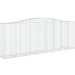 Kaarevat kivikorit 2 kpl 400x50x200/220 cm galvanoitu rauta (46021)