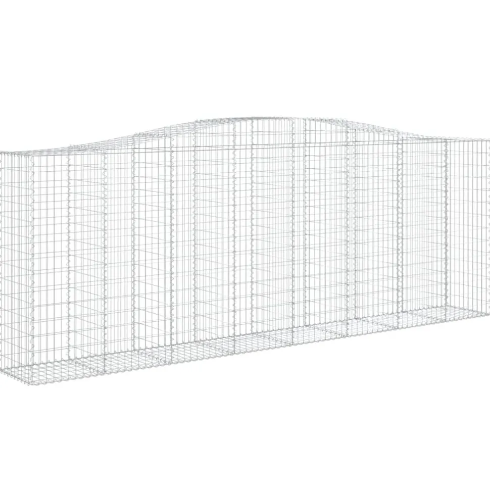 Kaarevat kivikorit 2 kpl 400x50x200/220 cm galvanoitu rauta (46021)