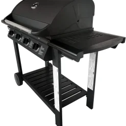 Kaasugrilli Dose Barbeque, 4 poltinta, puutaso, musta