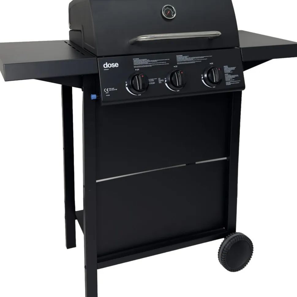 Kaasugrilli Dose Barbeque 10139, 3 poltinta, musta
