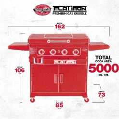 Kaasugrilli/parilagrilli Char-Griller Flat Iron Premium, 4 poltinta
