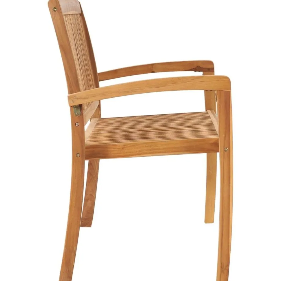 Kahdenistuttava ja pinottava puutarhapenkki 128.5 cm tiikki