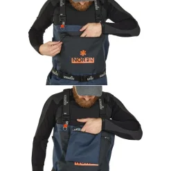 Kahluuhousut saappailla Norfin Pilot Bootfoot, musta