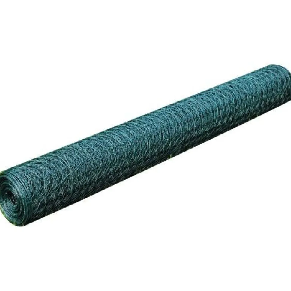 Kanaverkko galvanoitu PVC pinnoitteella silmäkoko 25mm 25x0.75m vihreä