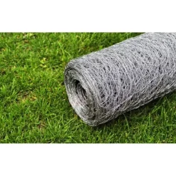 Kanaverkko galvanoitu PVC pinnoitteella silmäkoko 13mm 25x0.75m hopea