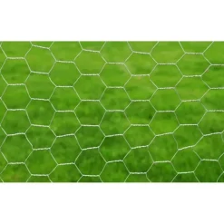 Kanaverkko galvanoitu PVC pinnoitteella silmäkoko 13mm 25x0.75m hopea