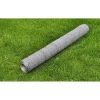 Kanaverkko galvanoitu PVC pinnoitteella silmäkoko 13mm 25x1m hopea