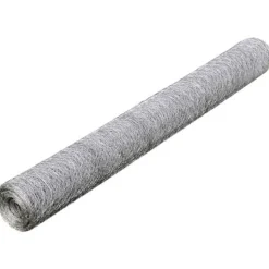 Kanaverkko galvanoitu PVC pinnoitteella silmäkoko 13mm 25x1m hopea