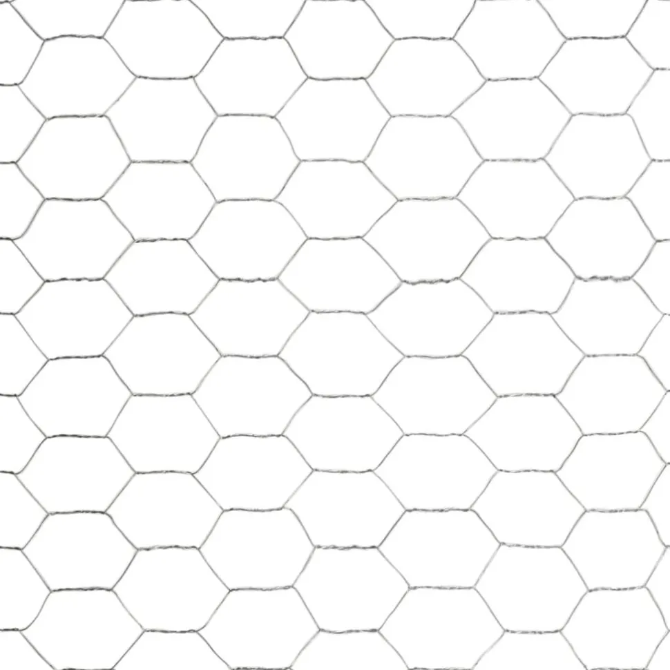 Kanaverkko galvanoitu teräs silmäkoko 25mm 25x1.2m hopea