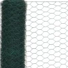 Kanaverkko teräs PVC pinnoitteella silmäkoko 50mm 25x1.5m vihreä