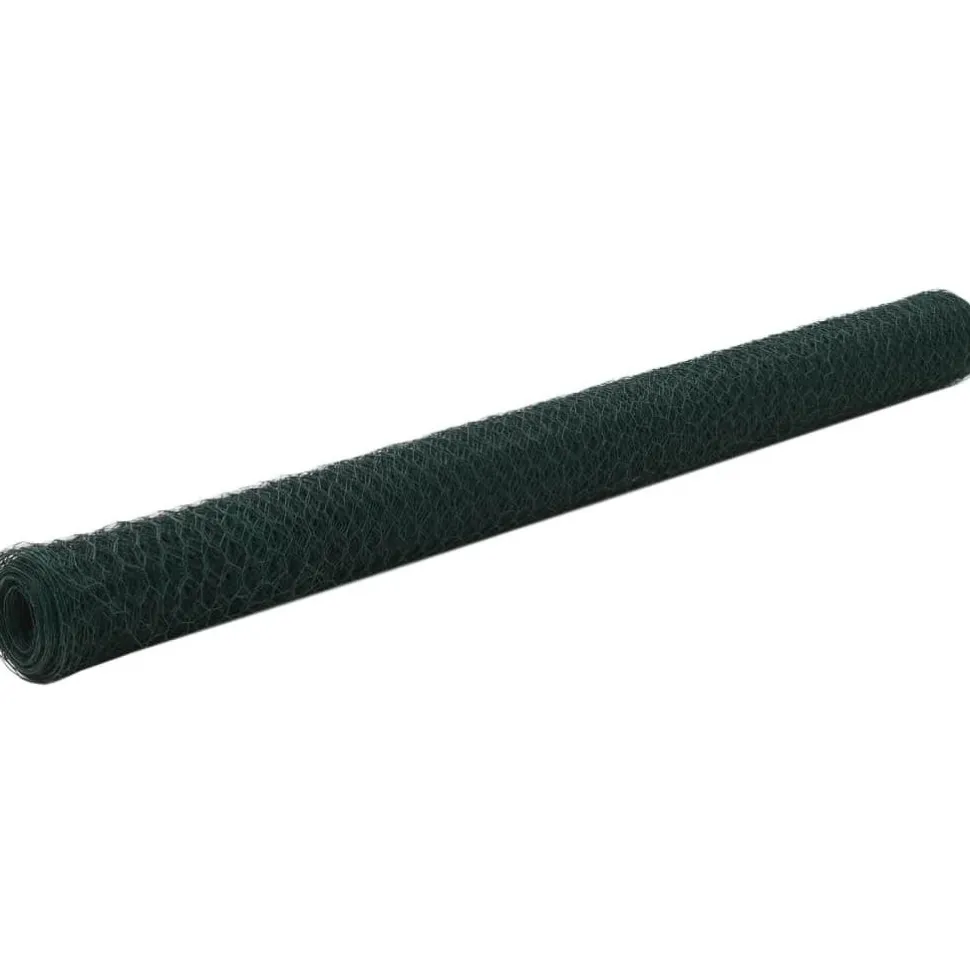 Kanaverkko teräs PVC pinnoitteella silmäkoko 50mm 25x1.5m vihreä