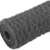 Kanaverkko teräs PVC pinnoitteella silmäkoko 50mm 36x1.2m harmaa
